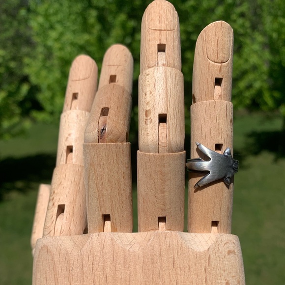 Sterling Claw Spoon Ring Silver Antique Gothic Jewelry Talon - Picture 5 of 11